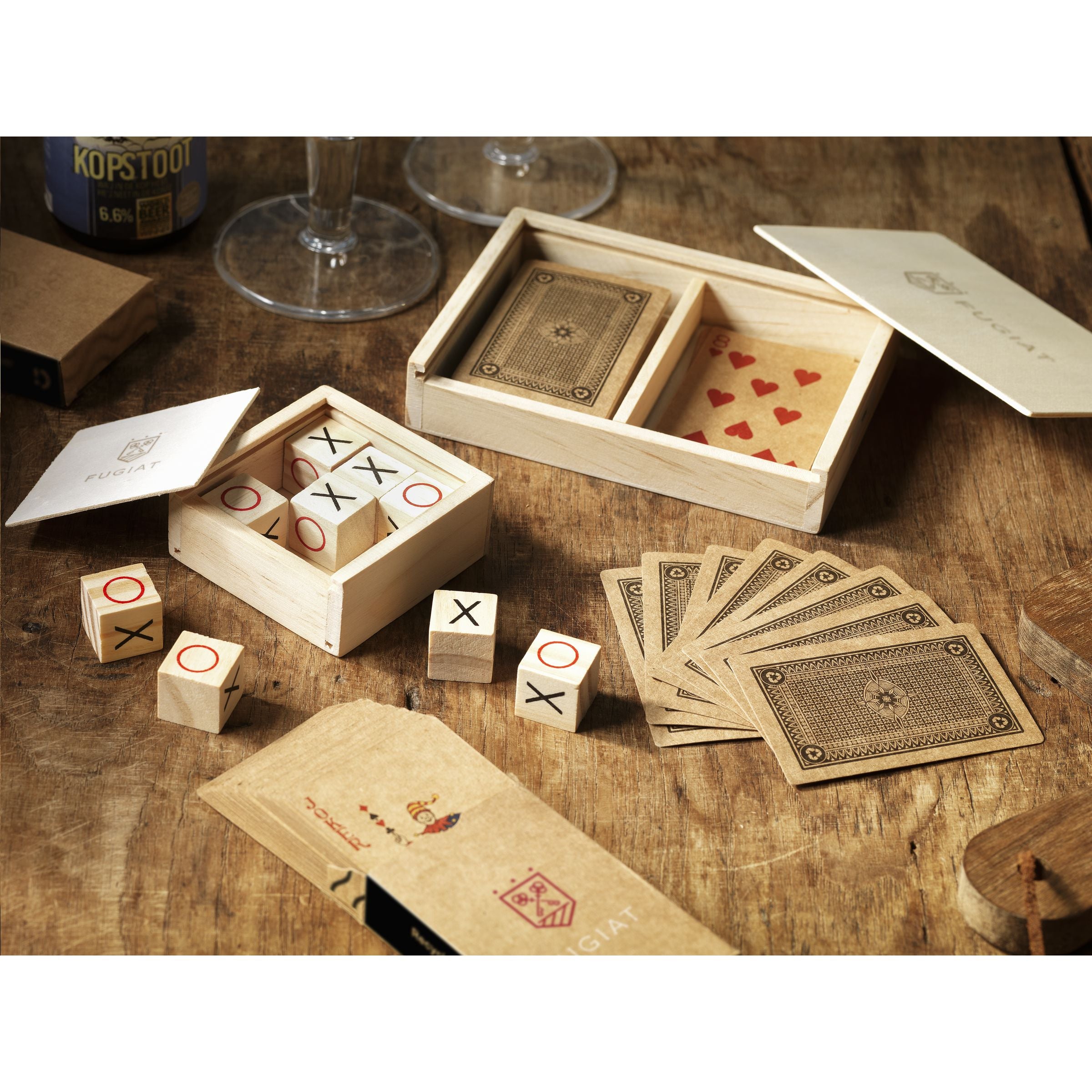 Recycled Playing Cards Single Spielkarten - Holz