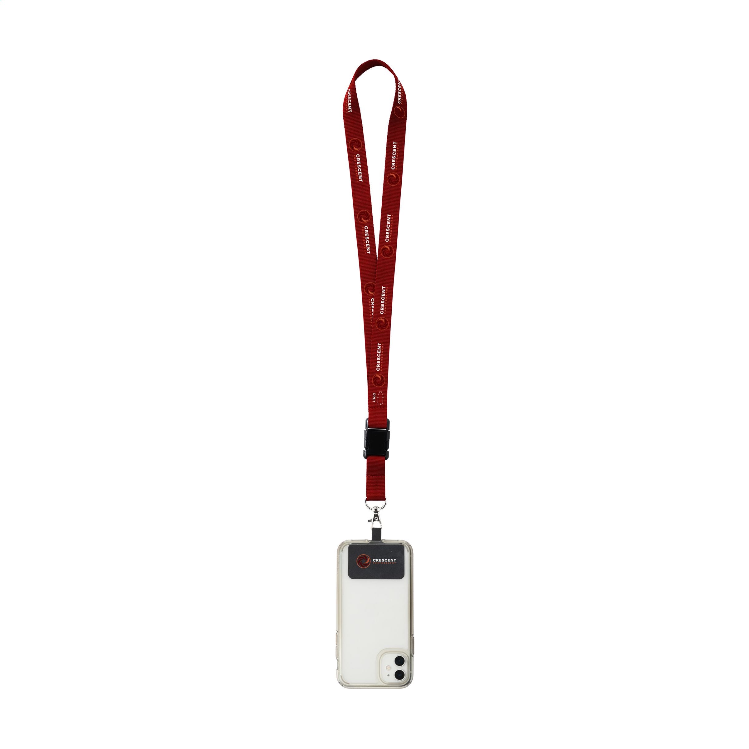 Lanyard Sublimation Buckle RPET 2 cm mit Patch - Eigene PMS-Nummer