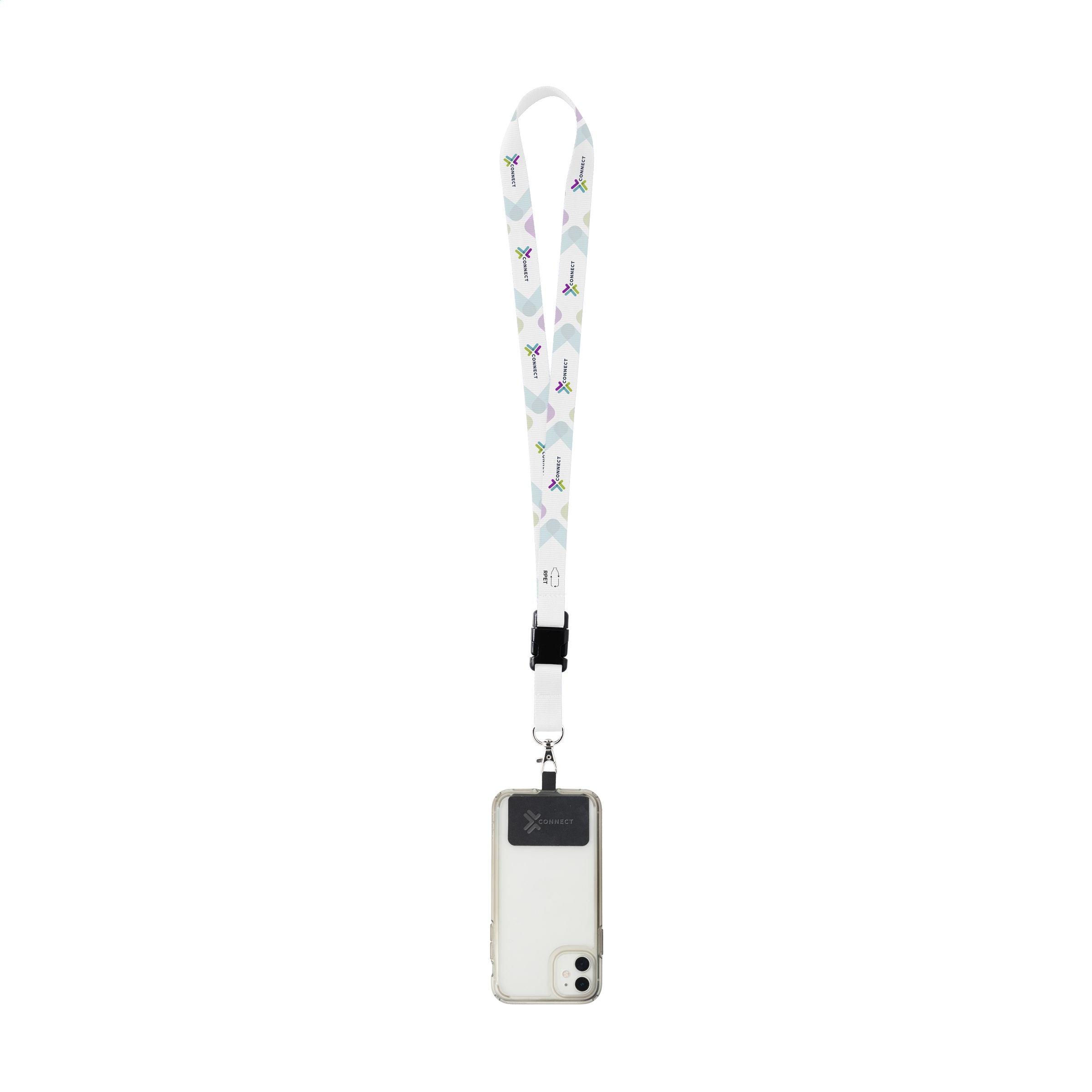 Lanyard Sublimation Buckle RPET 2 cm mit Patch - Eigene PMS-Nummer