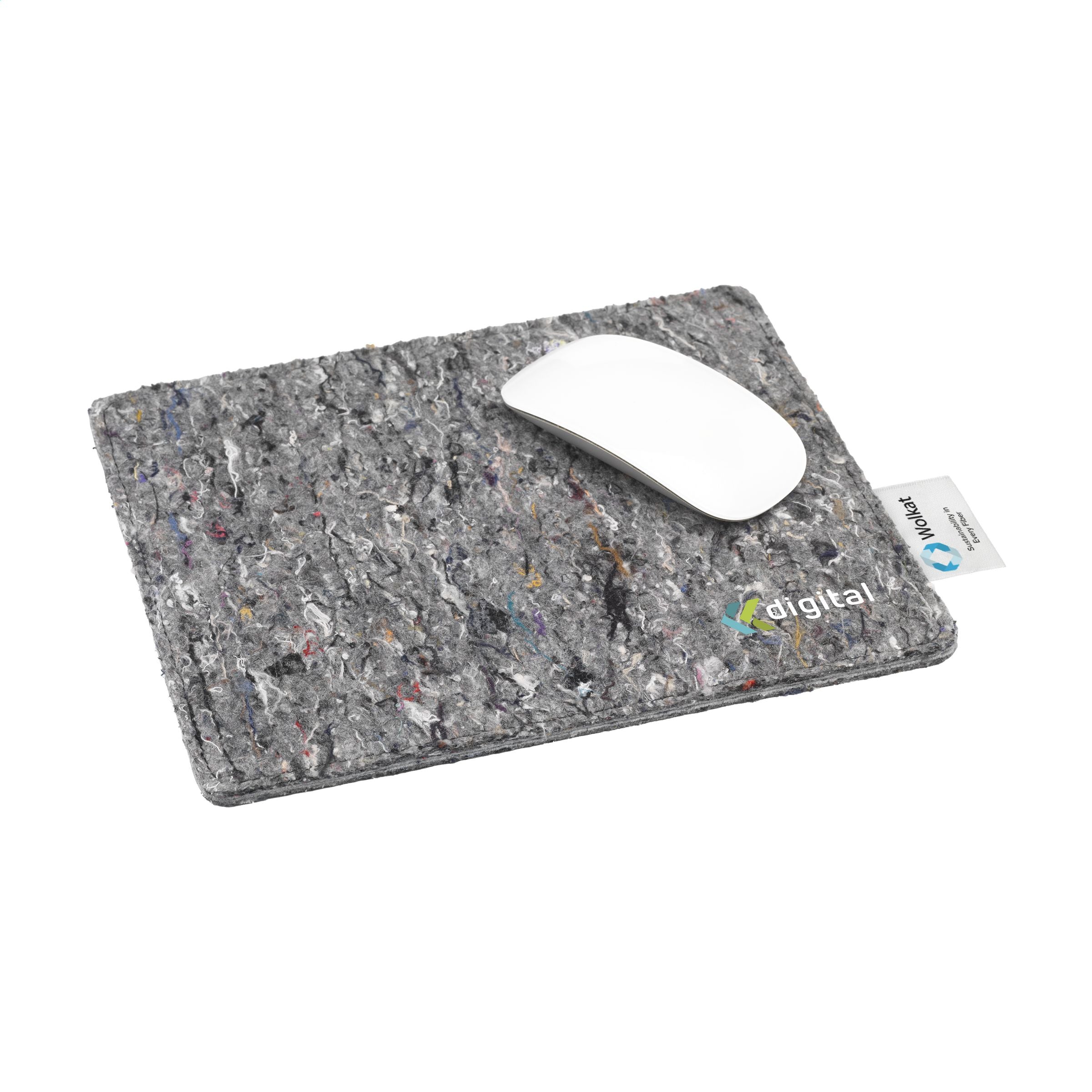 Wolkat Tanger Recycled Textile Mousepad - Grau