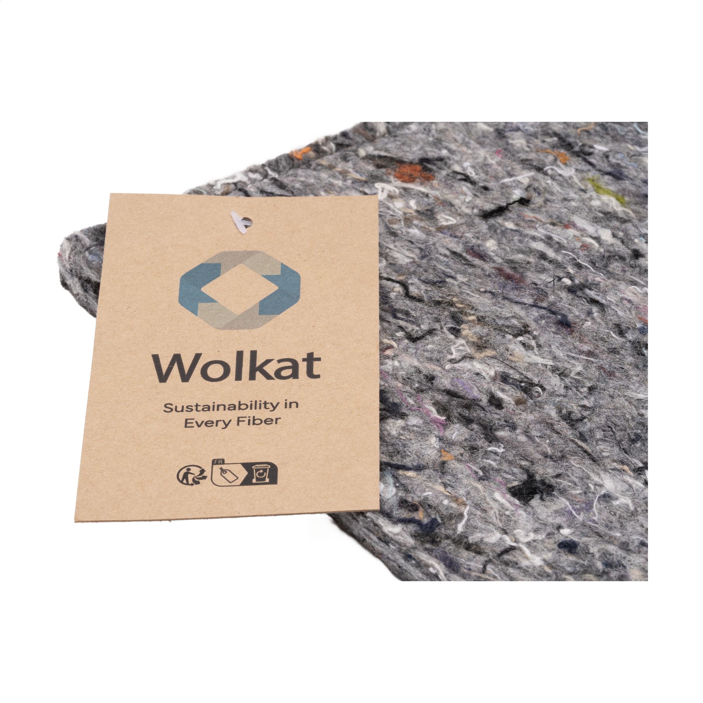 Wolkat Tanger Recycled Textile Mousepad - Grau