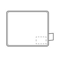 Digitaltransferdruck in der rechtsseitigen, vorderen Ecke 60 x 40 mm 1274