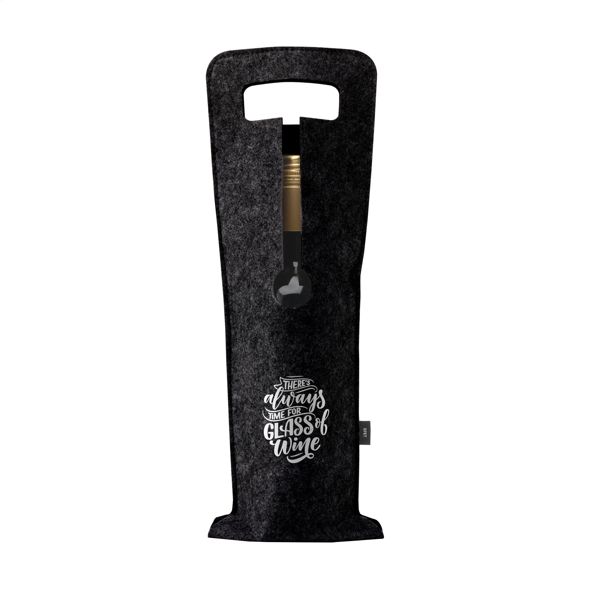 Wine Bag-to-Give GRS RPET Weintasche - Schwarz