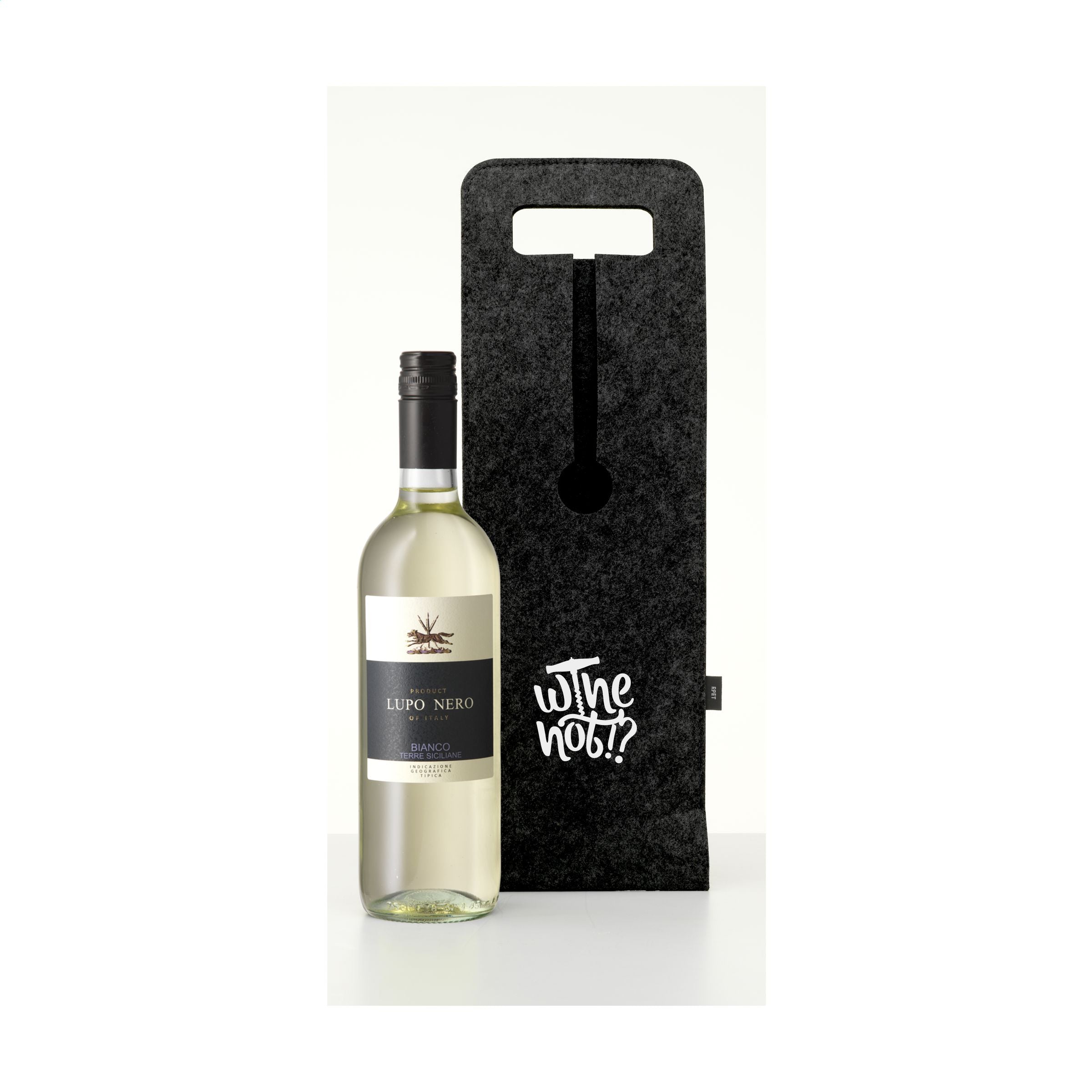 Wine Bag-to-Give GRS RPET Weintasche - Schwarz