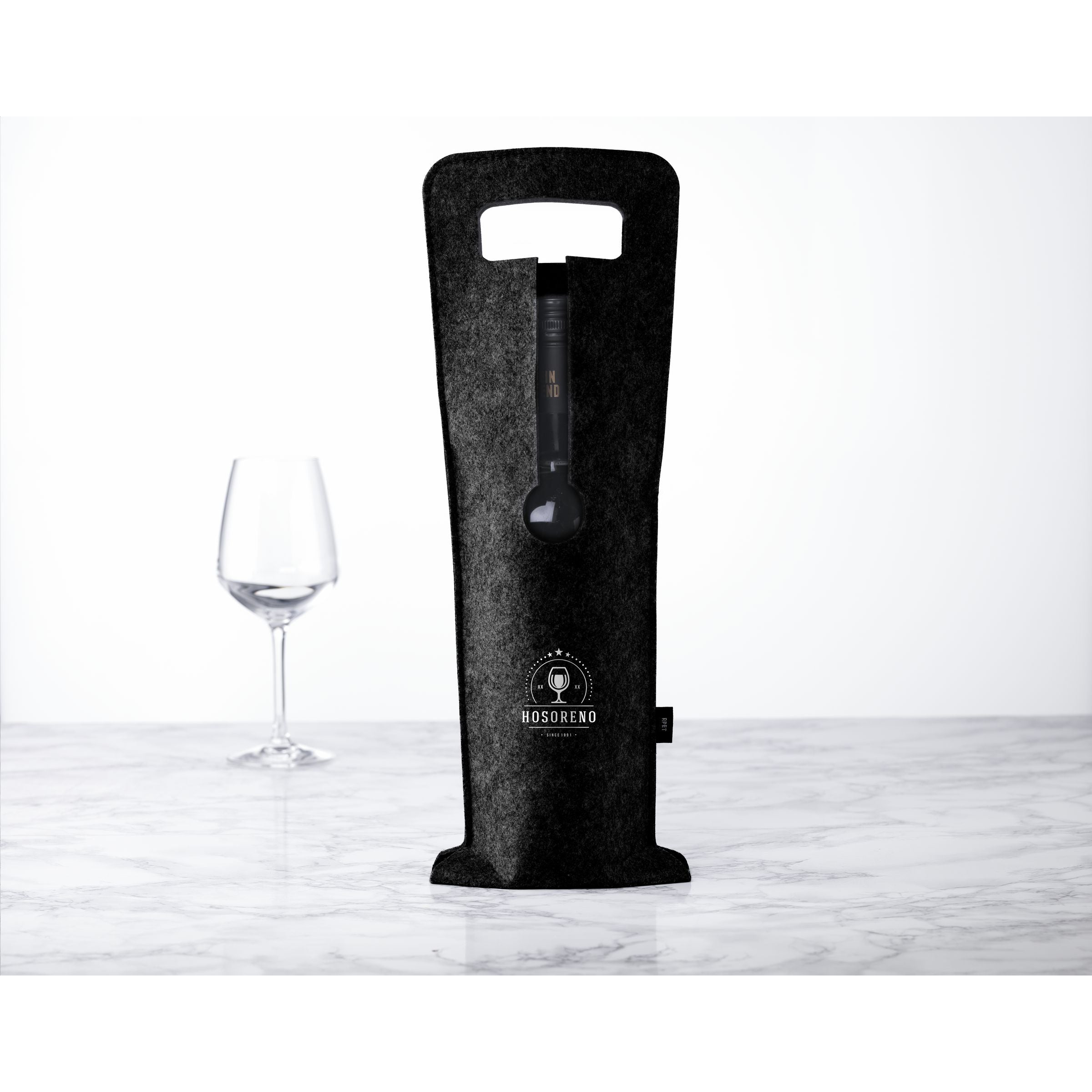 Wine Bag-to-Give GRS RPET Weintasche - Schwarz