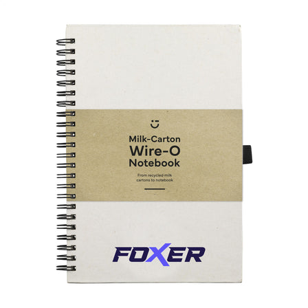 Milk-Carton Wire-O Notebook A5 Notizbuch - Beige