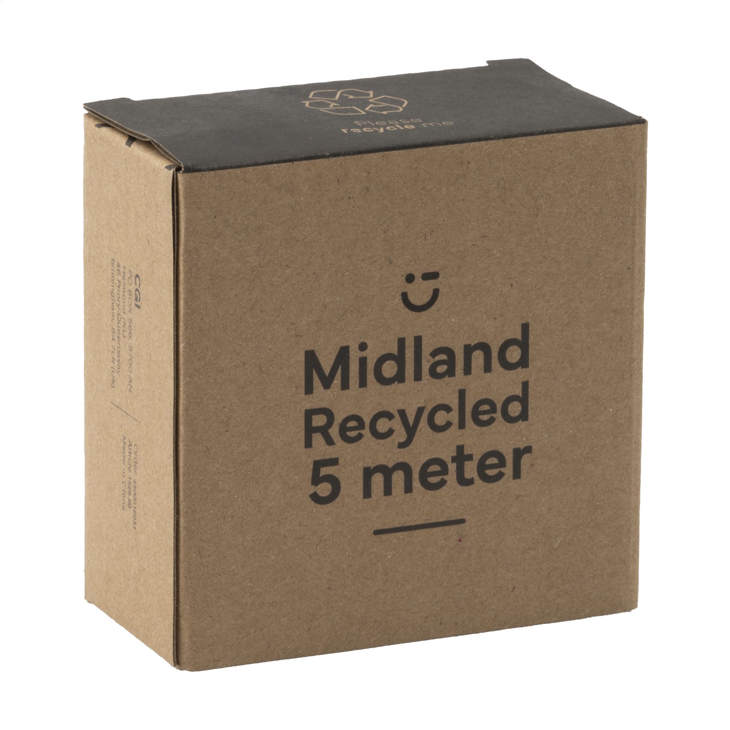 Midland Recycled 5 Meter Maßband - Weiß