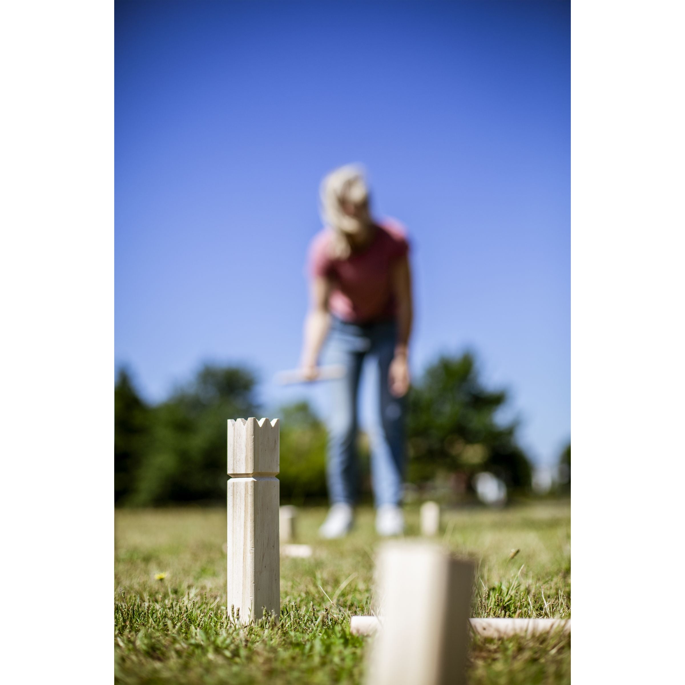 Kingdom Kubb Outdoor Game Spiel - Holz