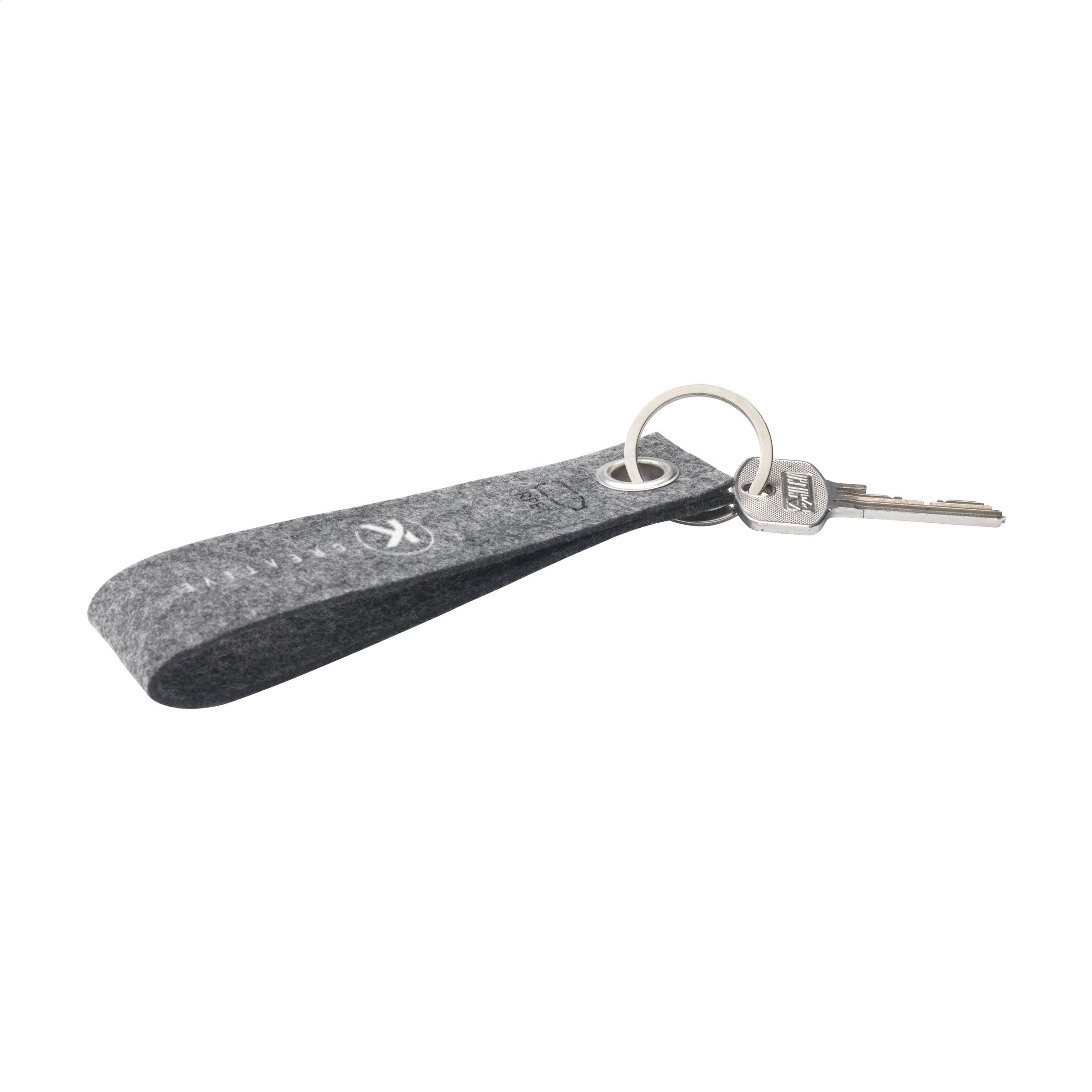 RPET Felt Keyring Schlüsselanhänger - Grau