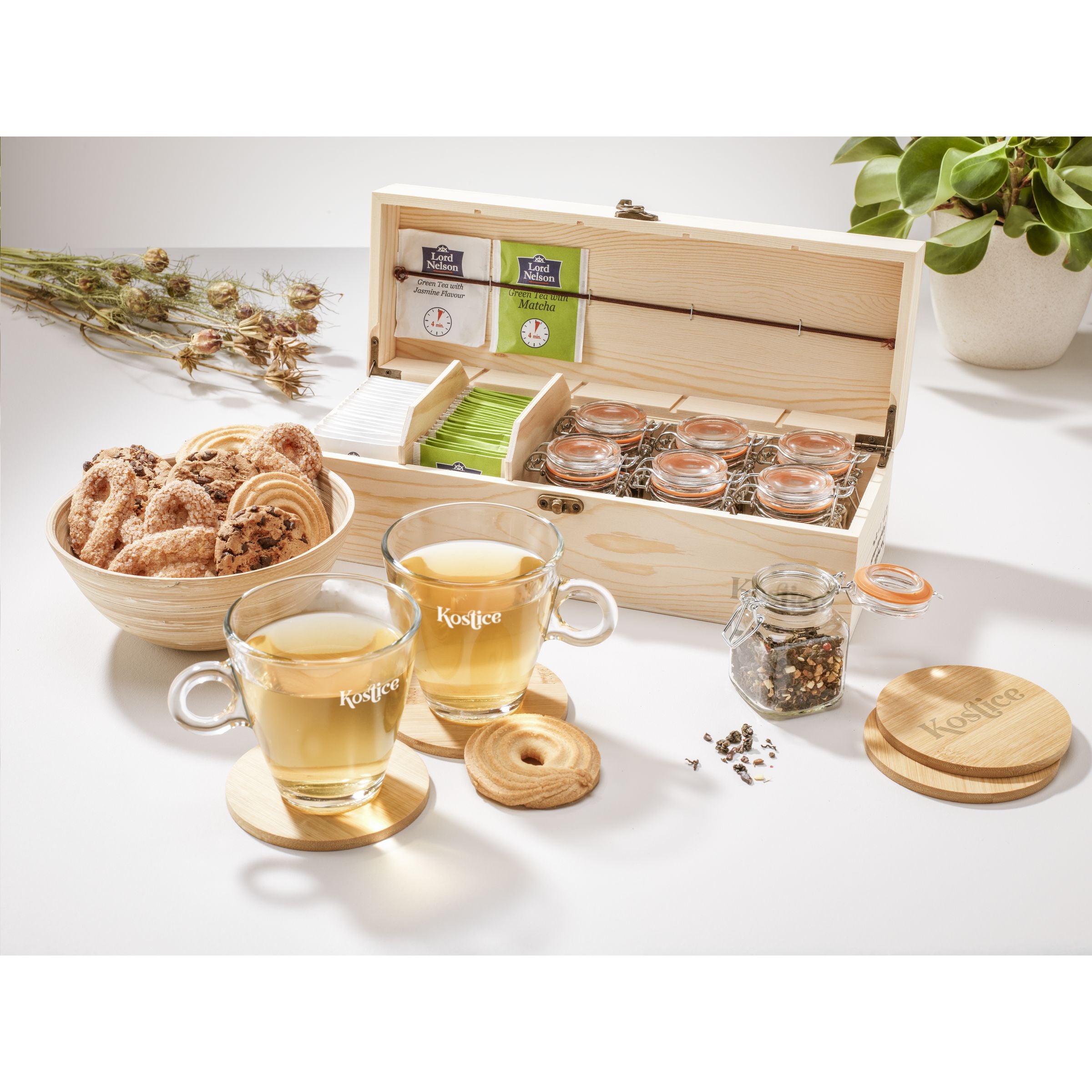 Bamboo Coaster Set Untersetzern - Natur