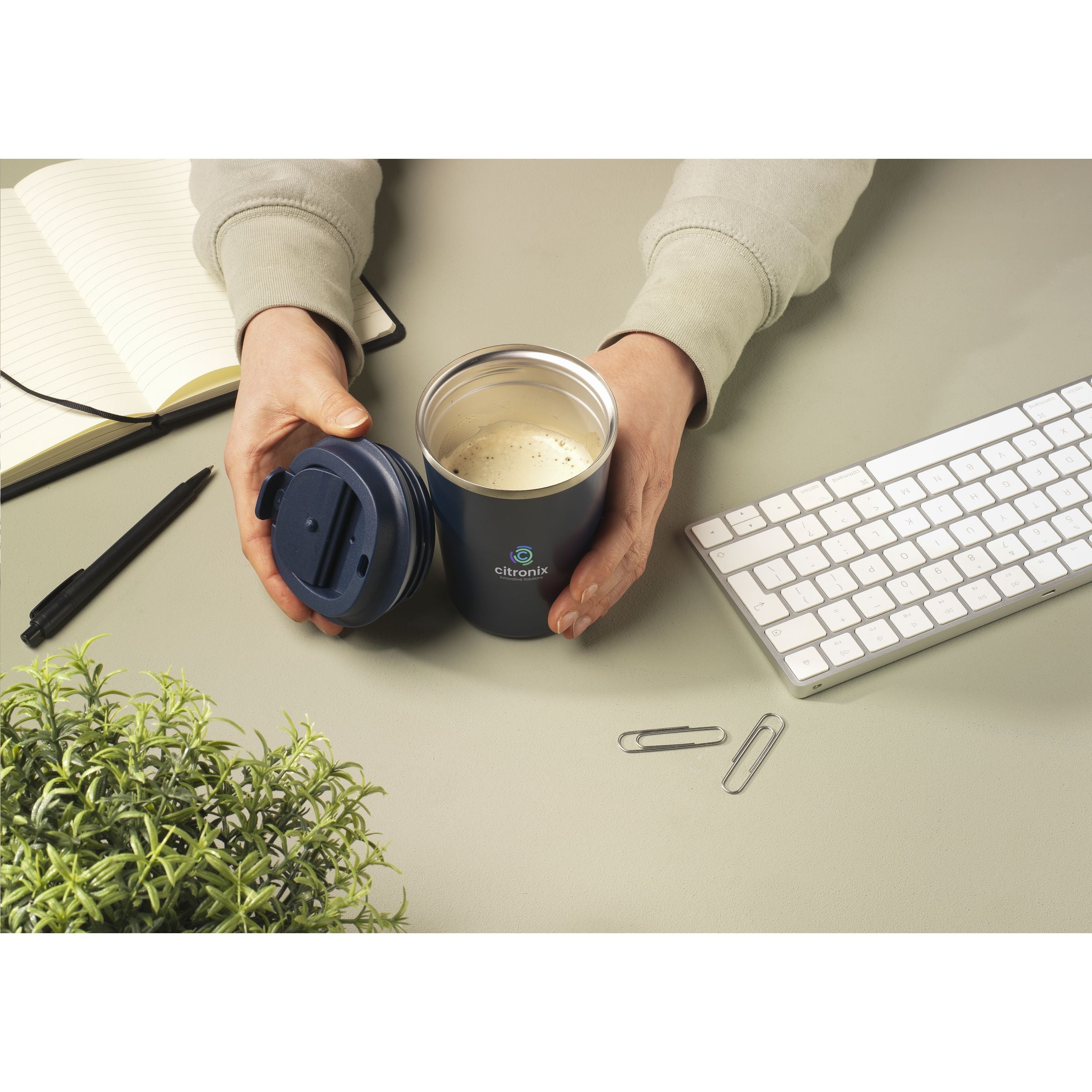 450 ml Kaffi RCS Recycled Coffee Mug 300 ml Thermobecher - Blau - Galerieansicht 6