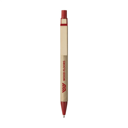 PaperWrite Kugelschreiber mit Karton - Rot, blauschreibend