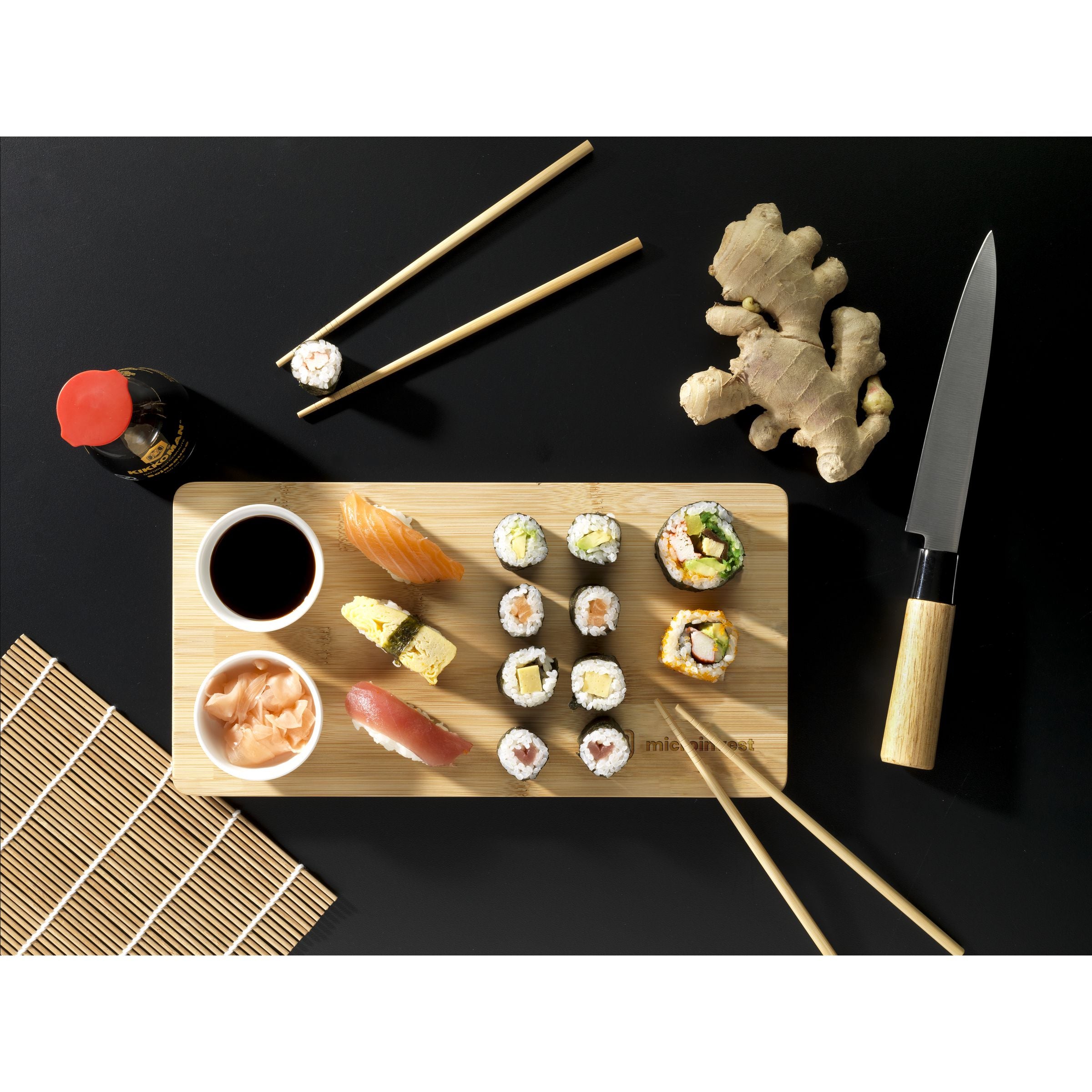 Temaki Bamboo Sushi Tray Geschenkset - Bambus