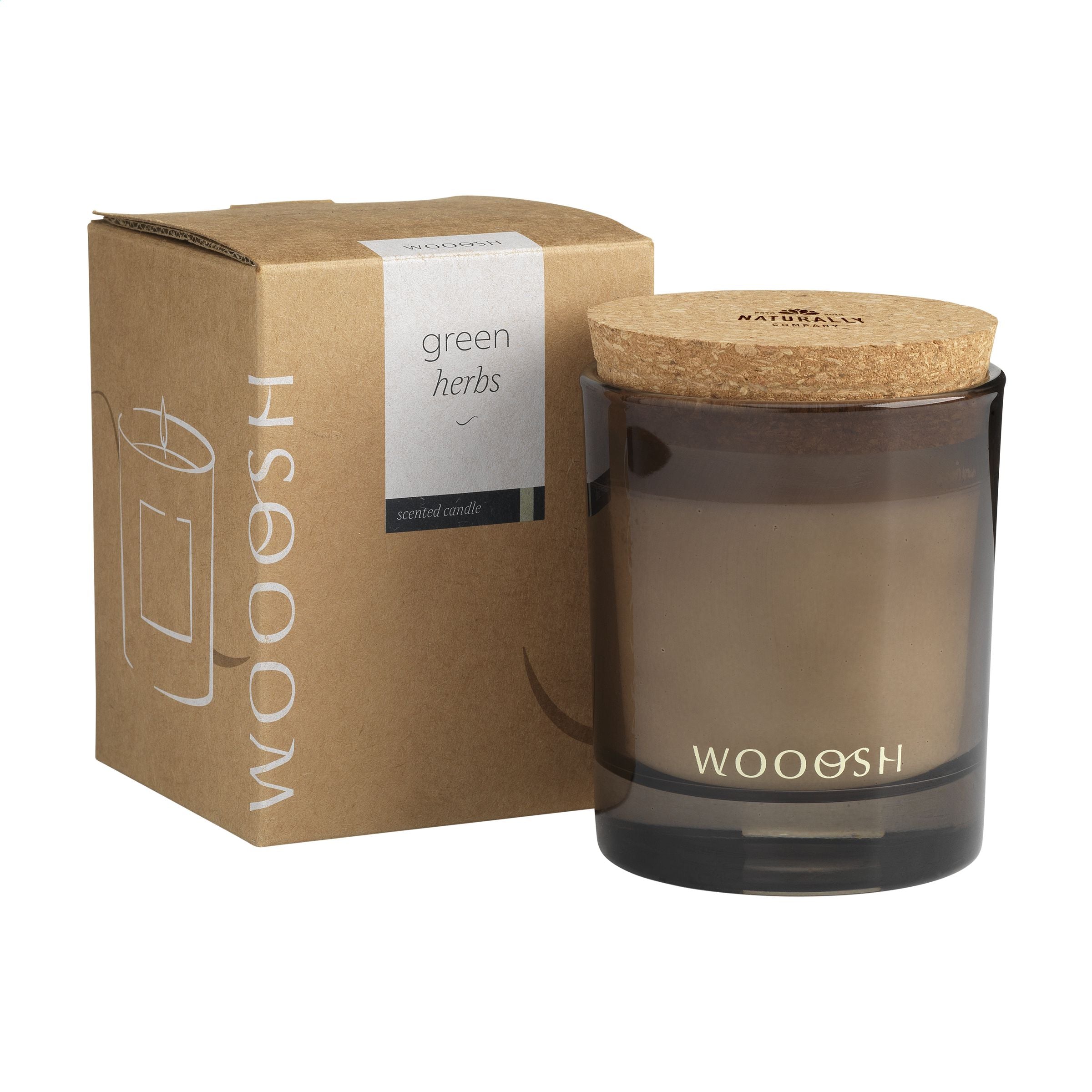 Wooosh Scented Candle Green Herbs Duftkerze - Braun