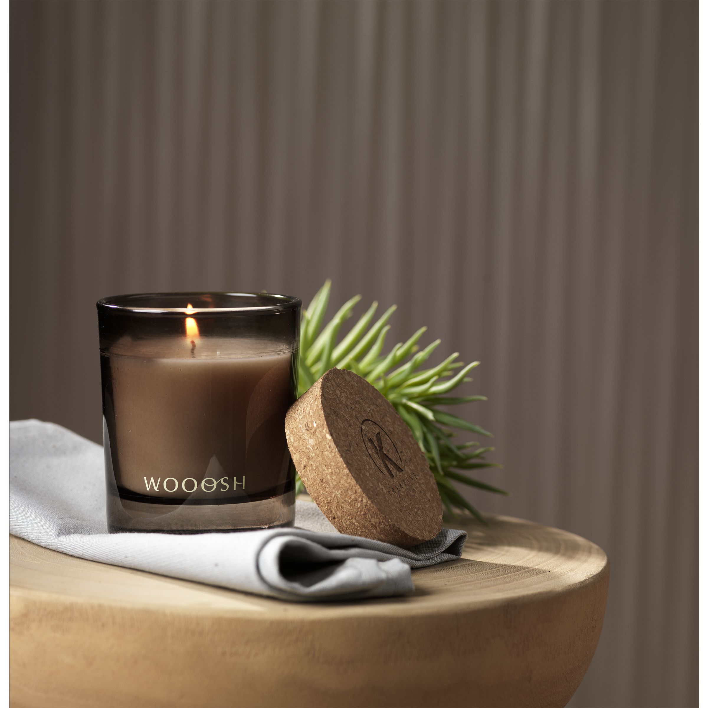 Wooosh Scented Candle Green Herbs Duftkerze - Braun