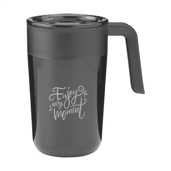 Fika RCS Recycled Steel Cup 400 ml Thermosbecher - Schwarz
