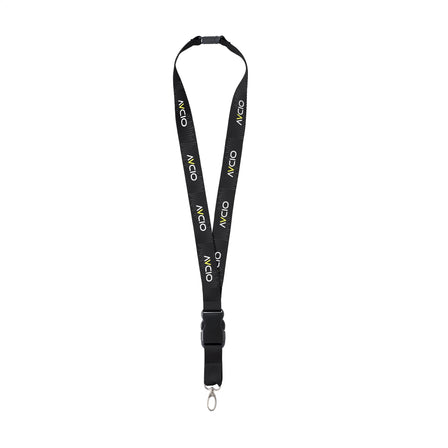20 mm Lanyard mit Steckschnalle und Sicherheitsverschluss inkl. Druck - Bandfarbe frei wählbar