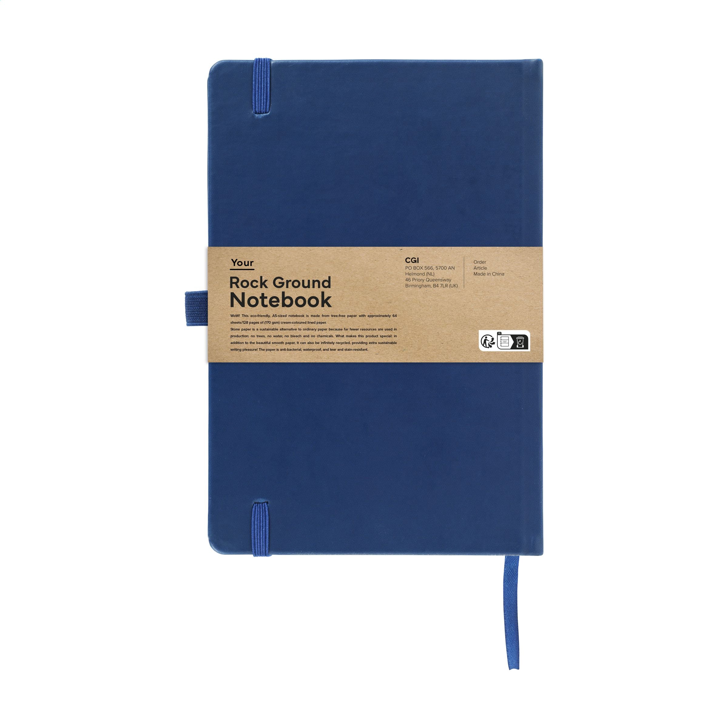 Rock Ground Notebook Notizbuch - Dunkelblau