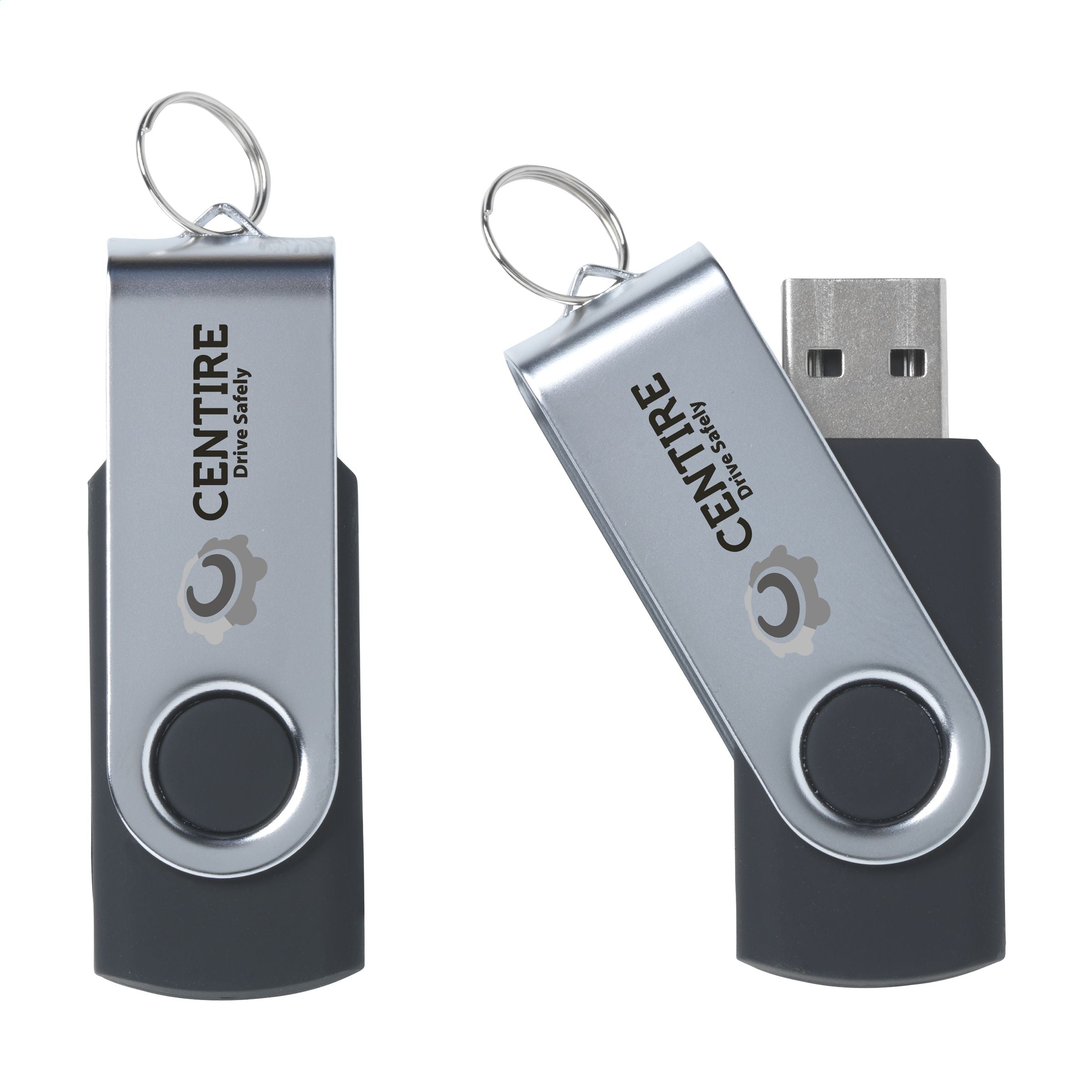 USB Stick Twist aus Vorrat 4 GB - Schwarz