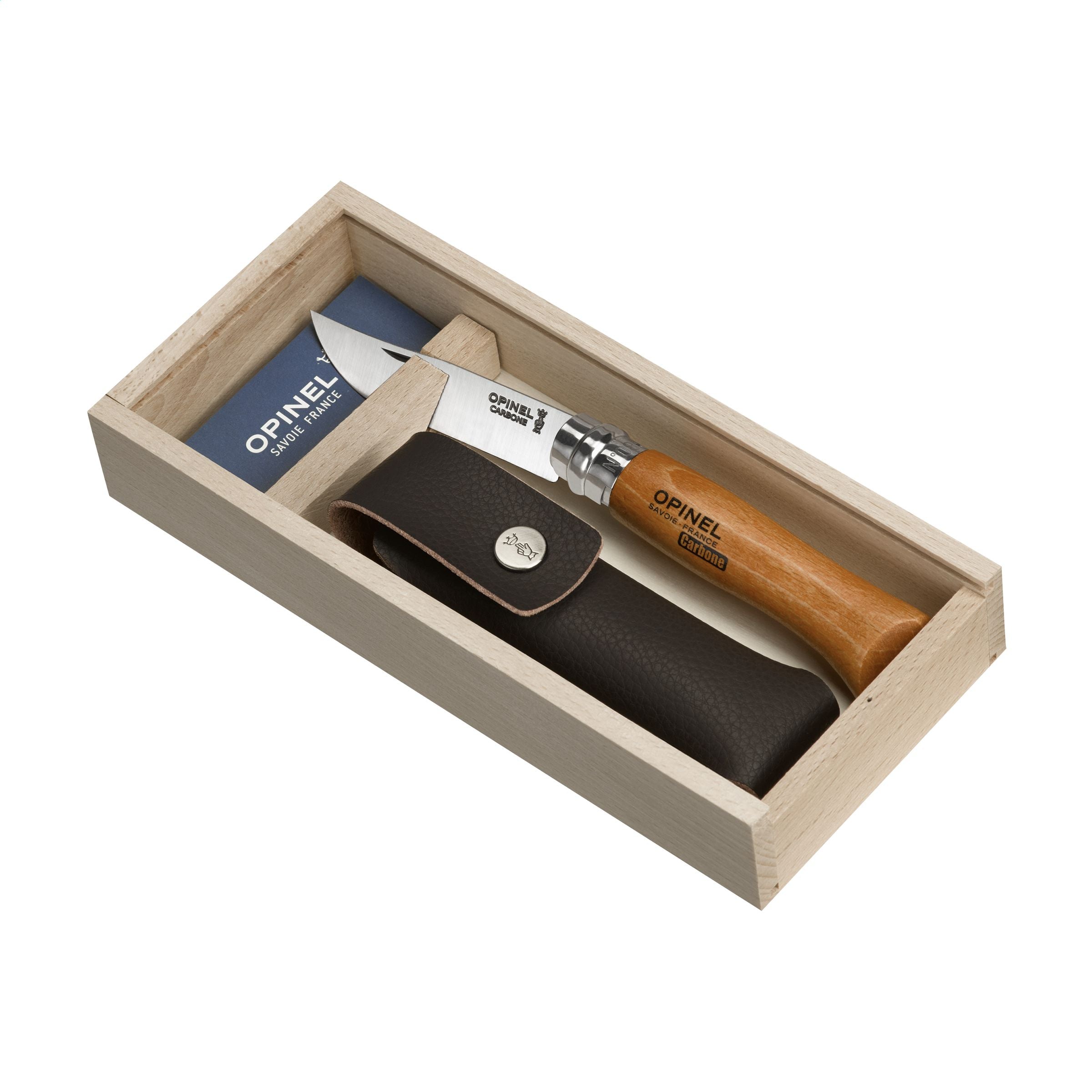 Opinel No 08 Carbon Taschenmesser - Braun