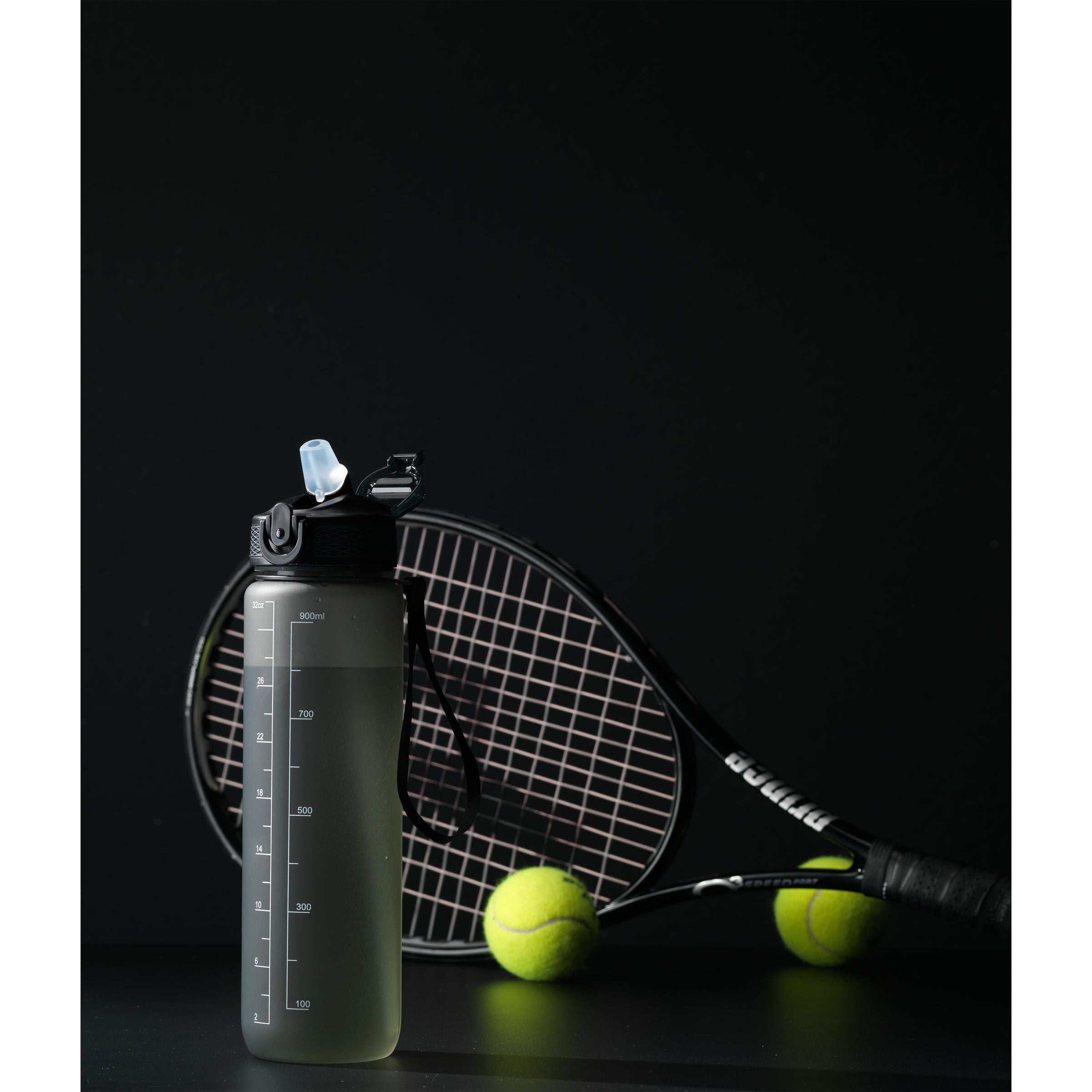 AquaSport GRS Recycled Water Bottle 1.000 ml - Schwarz, bedruckbar - Galerieansicht 7