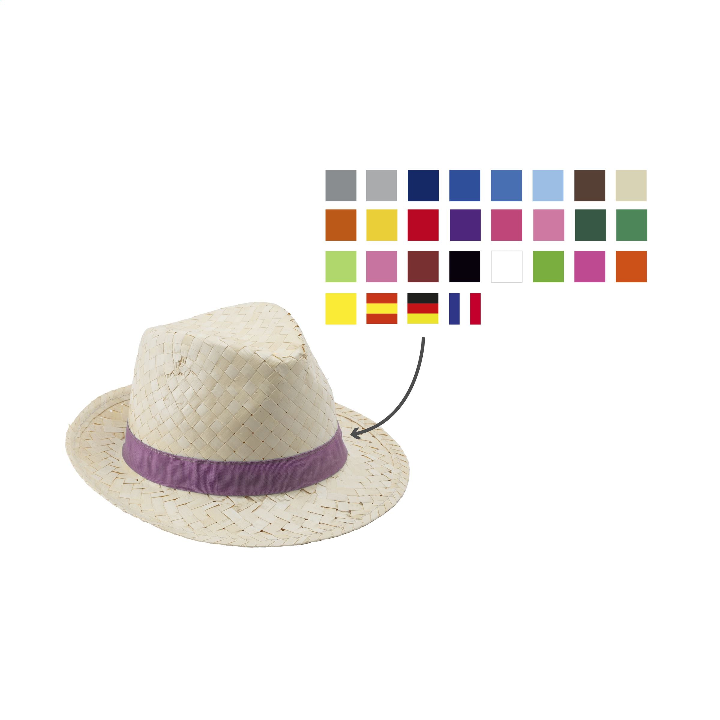 Toledo Straw Hat Strohhut - Multicolour