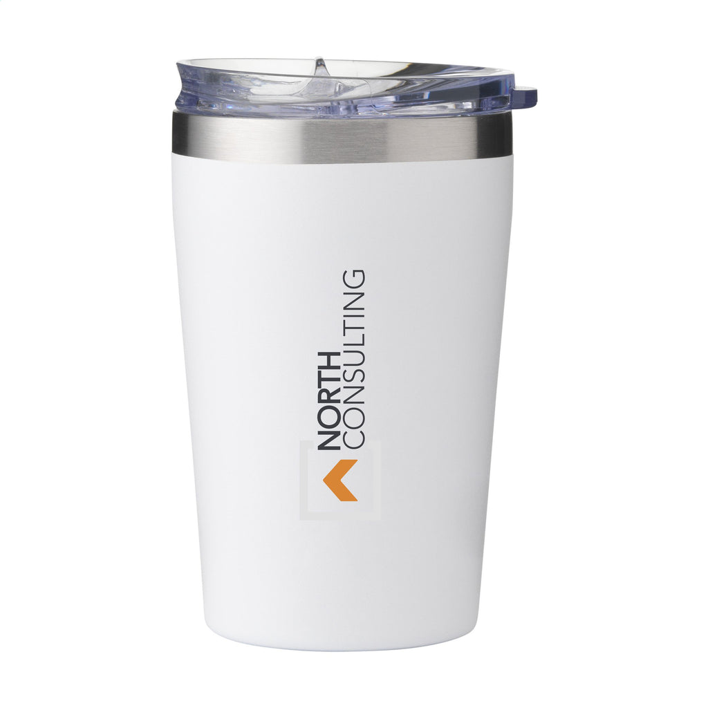 Re-Steel RCS Recycled Coffee Mug 380 ml Thermobecher - Weiß - Produktbild der Re-Steel Kollektion