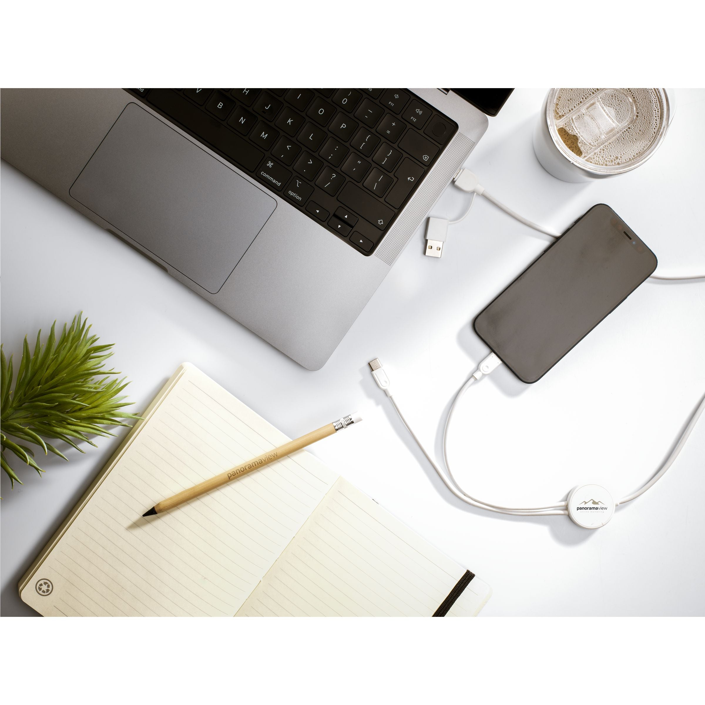 Charging Cable RCS Recycled ABS-TPE Ladekabel - Weiß - Galerieansicht 7