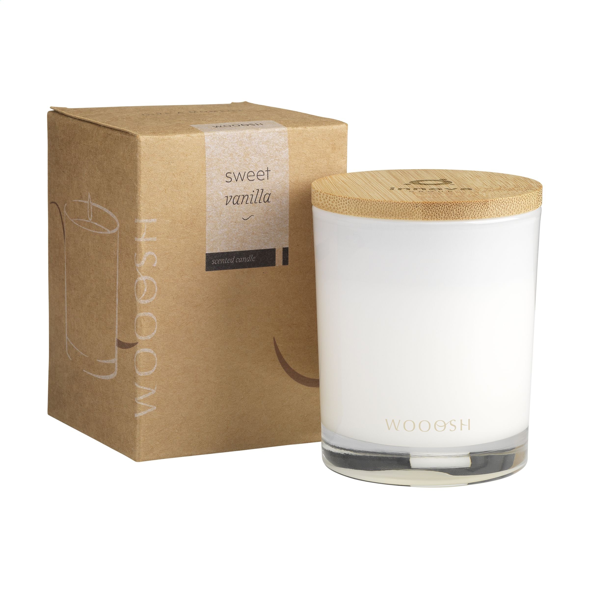 Wooosh Scented Candle Sweet Vanilla Duftkerze - Weiß