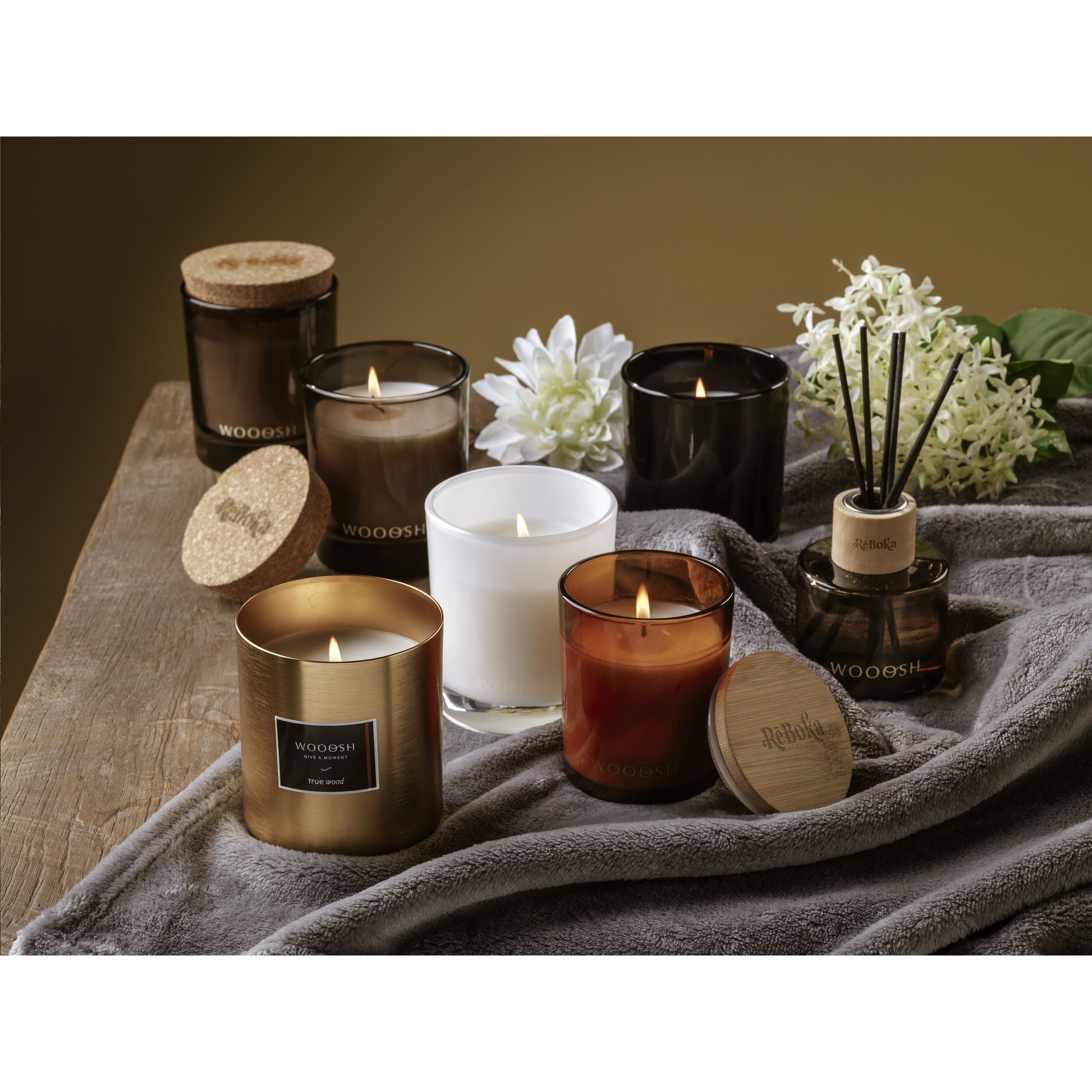 Wooosh Scented Candle True Wood Duftkerze - Rose gold