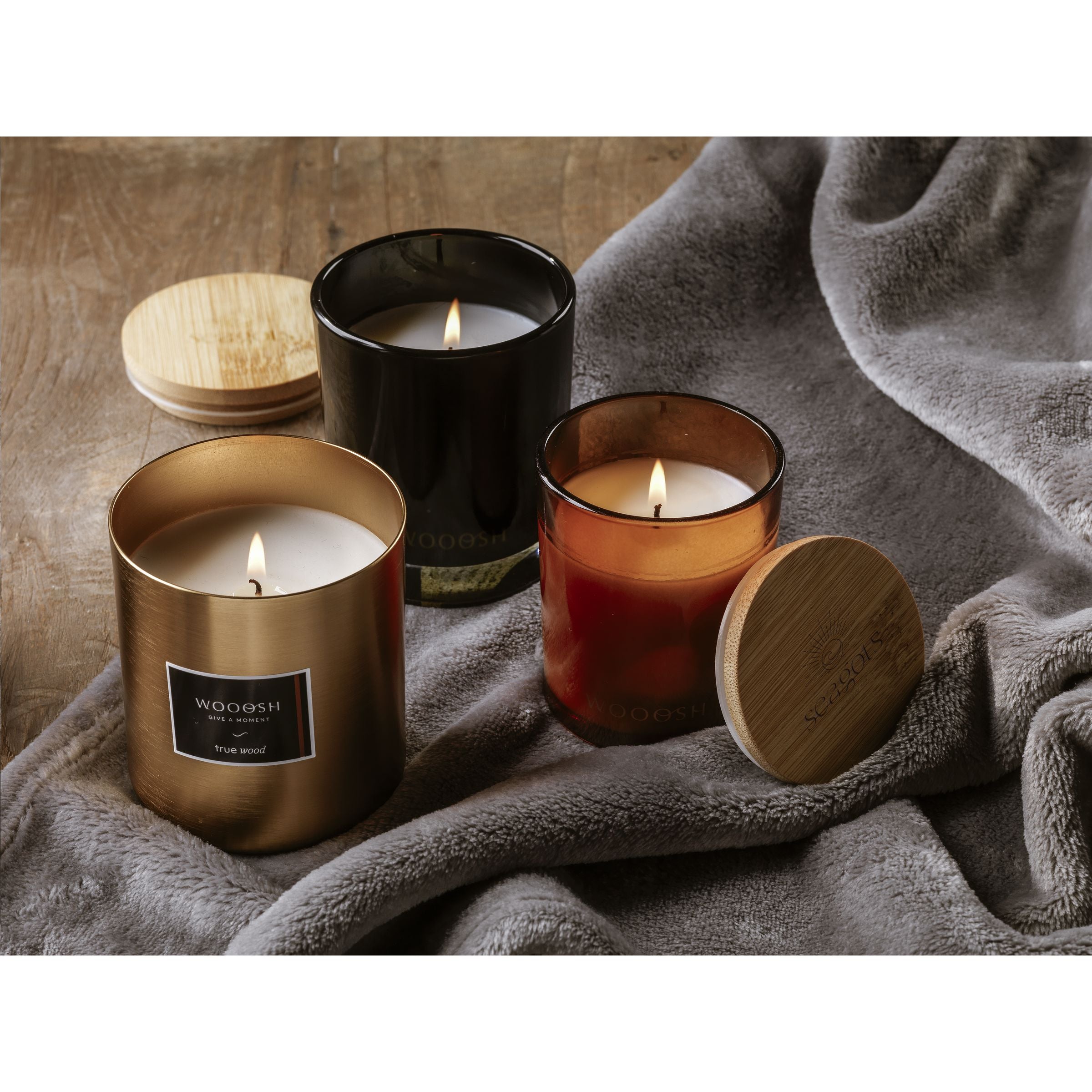 Wooosh Scented Candle True Wood Duftkerze - Rose gold