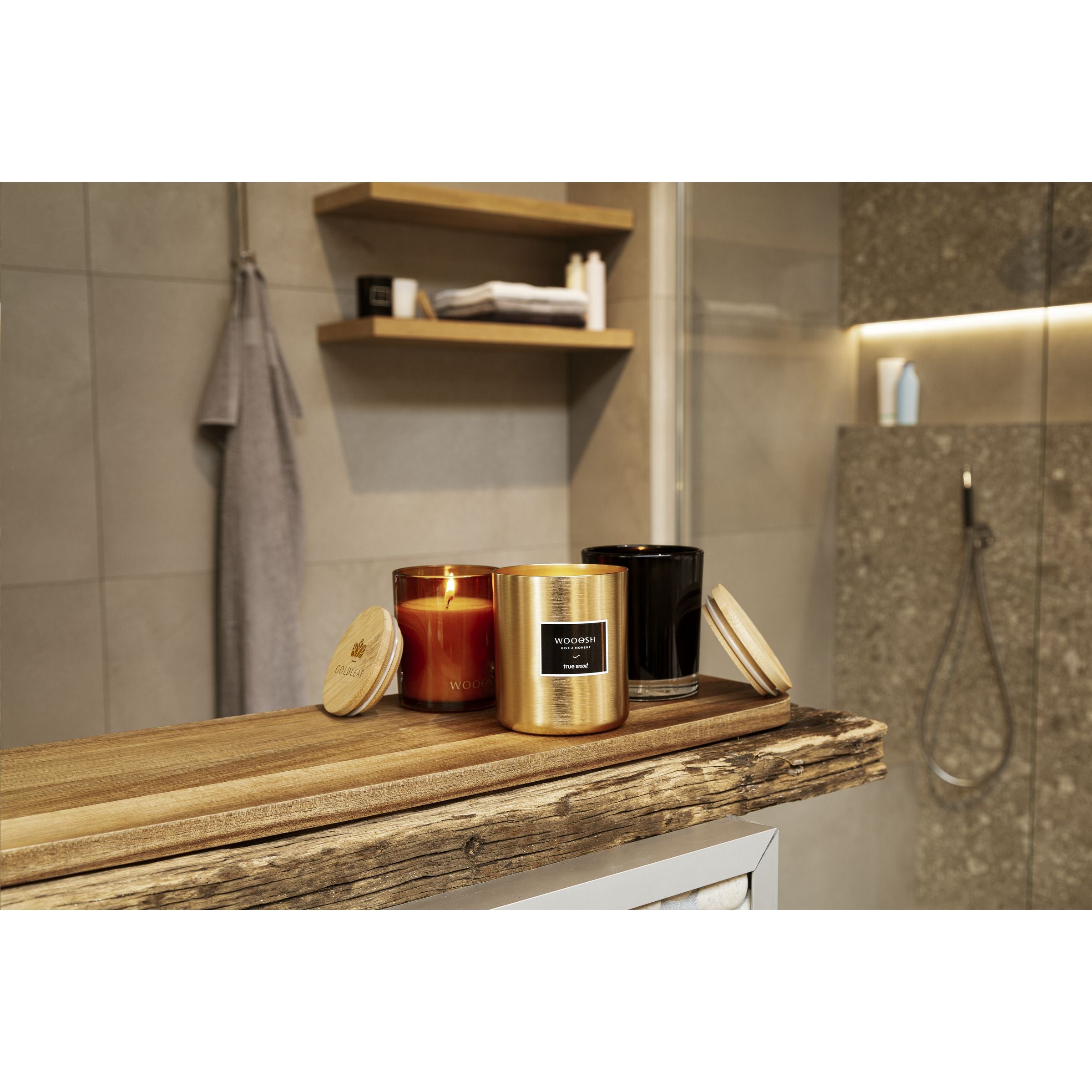 Wooosh Scented Candle True Wood Duftkerze - Rose gold