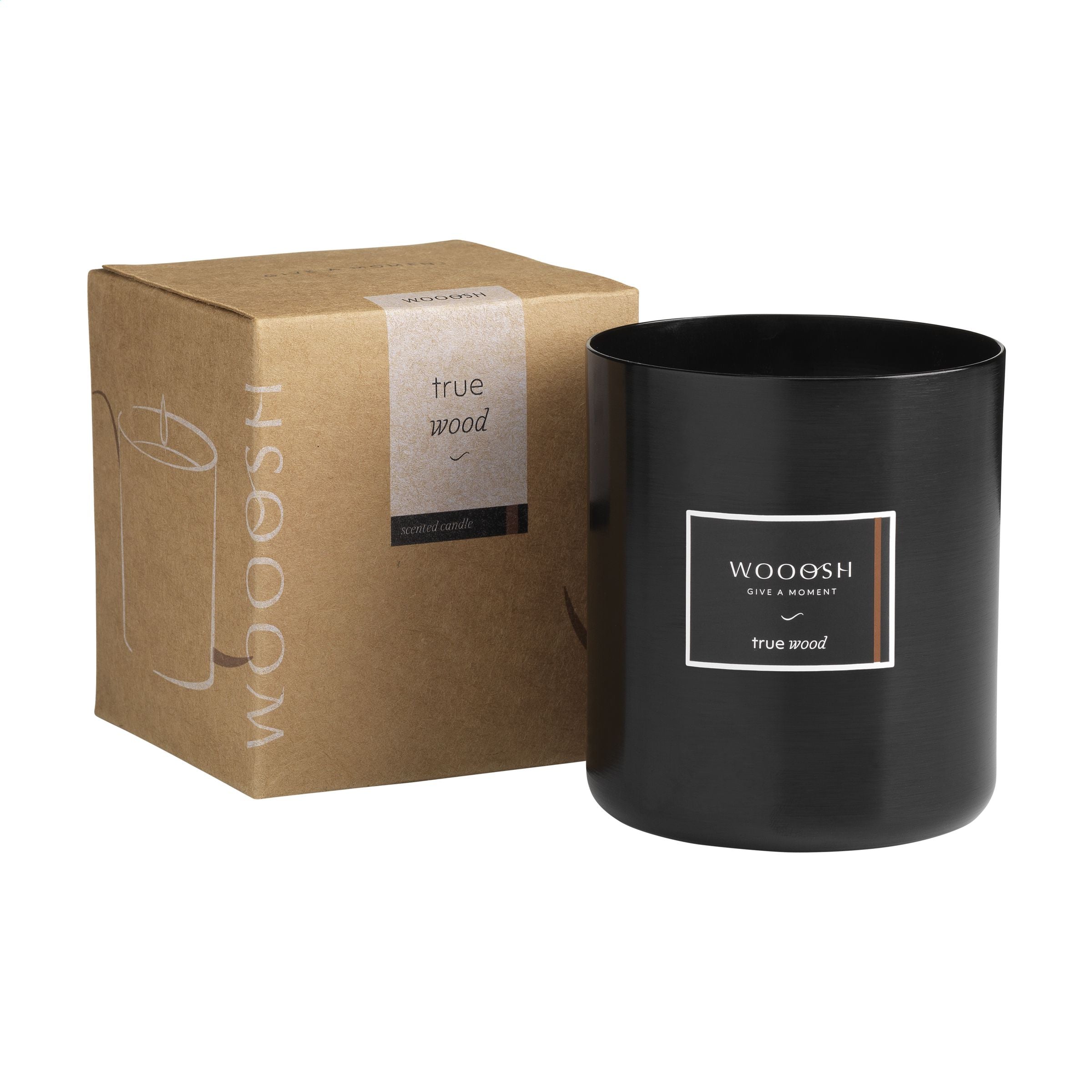 Wooosh Scented Candle True Wood Duftkerze - Schwarz