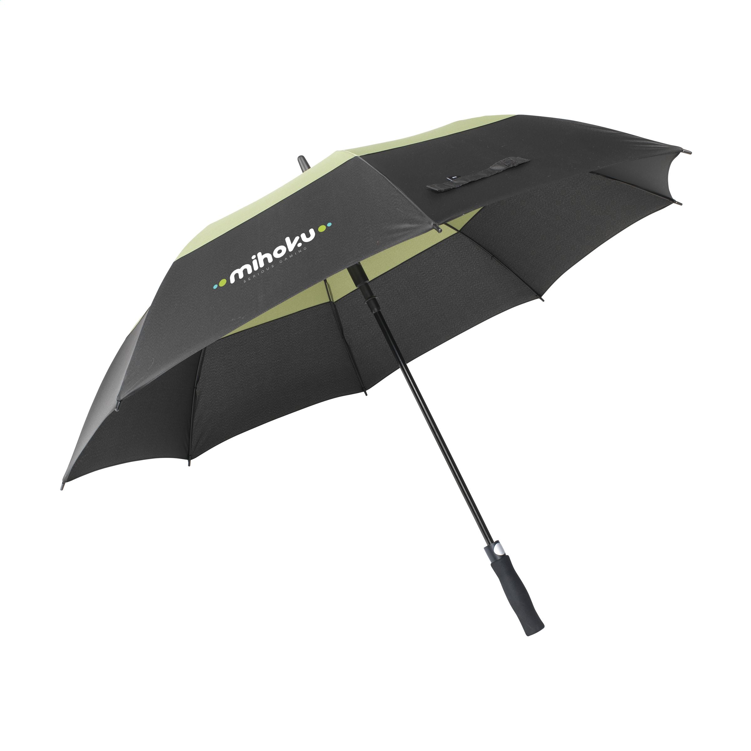 Morrison RPET Regenschirm 27 inch - Grün/schwarz