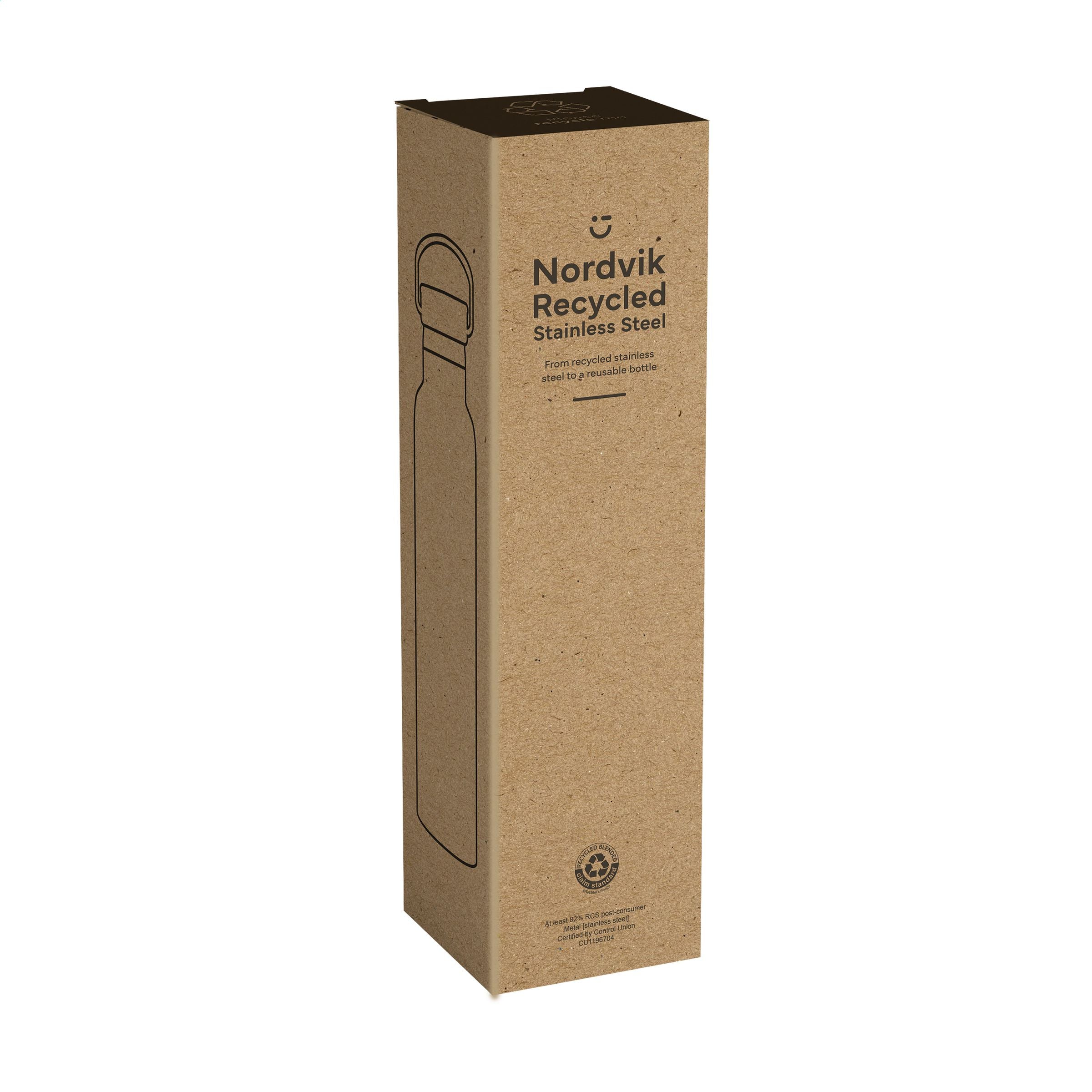 Nordvik RCS Recycled Steel 750 ml Trinkflasche - Silber