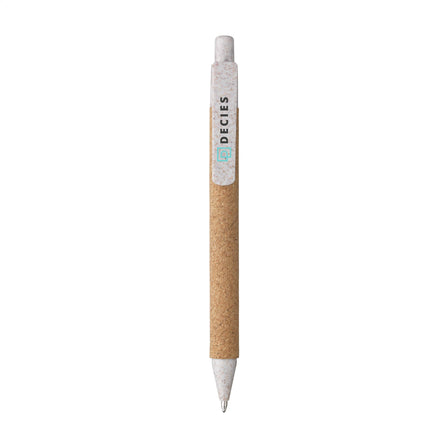 Cork ECO Write Kugelschreiber - Weiß, blauschreibend