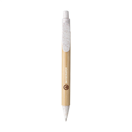 Bamboo Wheat Pen Kugelschreiber aus Weizenstroh - Weiß