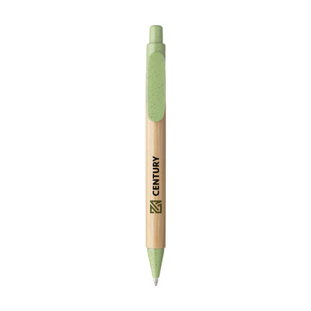 Bamboo Wheat Pen Kugelschreiber aus Weizenstroh - Grün, blauschreibend