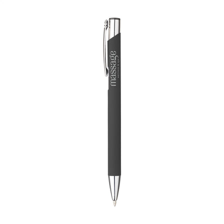 Ebony Soft Touch Kugelschreiber - Schwarz, blauschreibend