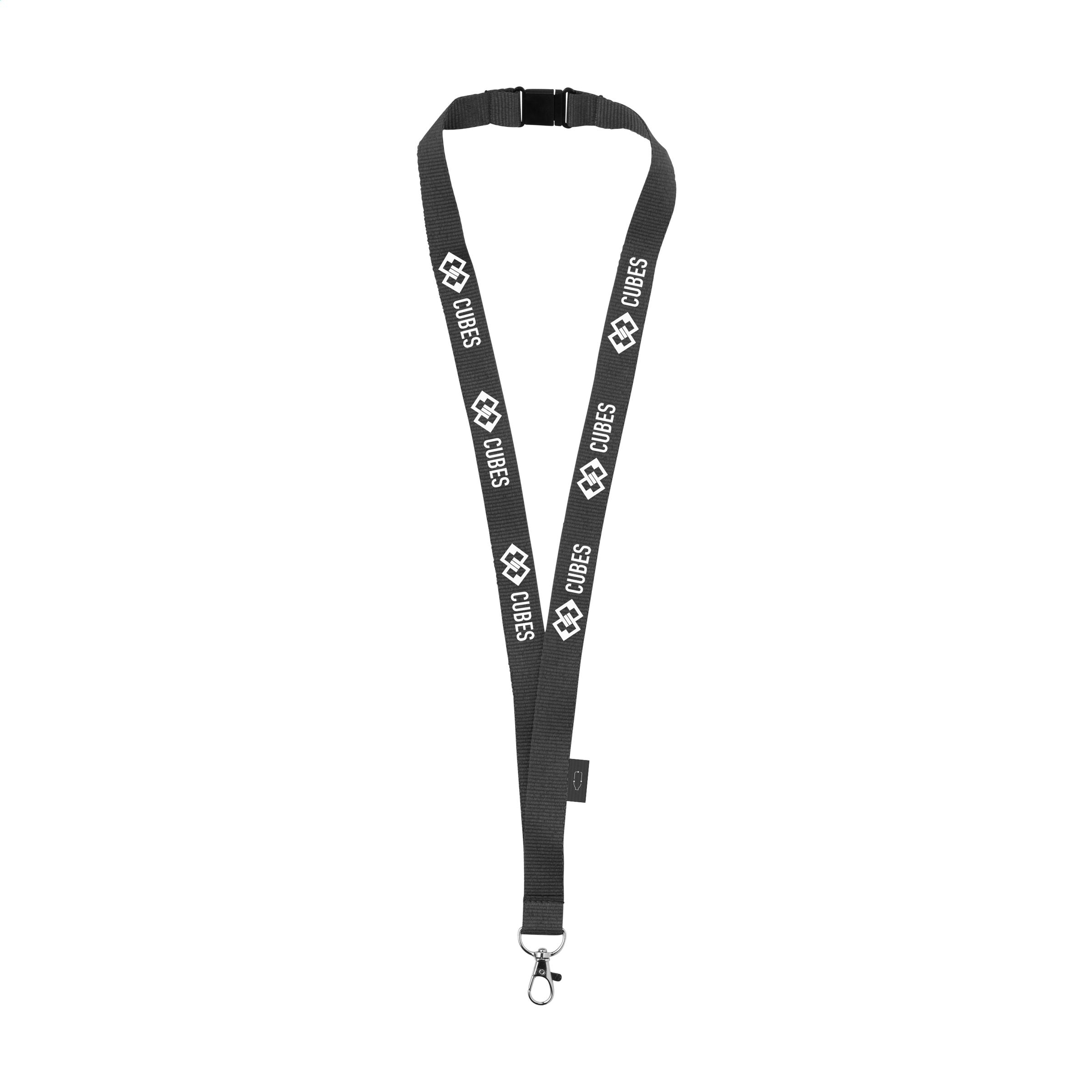 Lanyard Safety  RPET 2 cm Schlüsselband - Schwarz