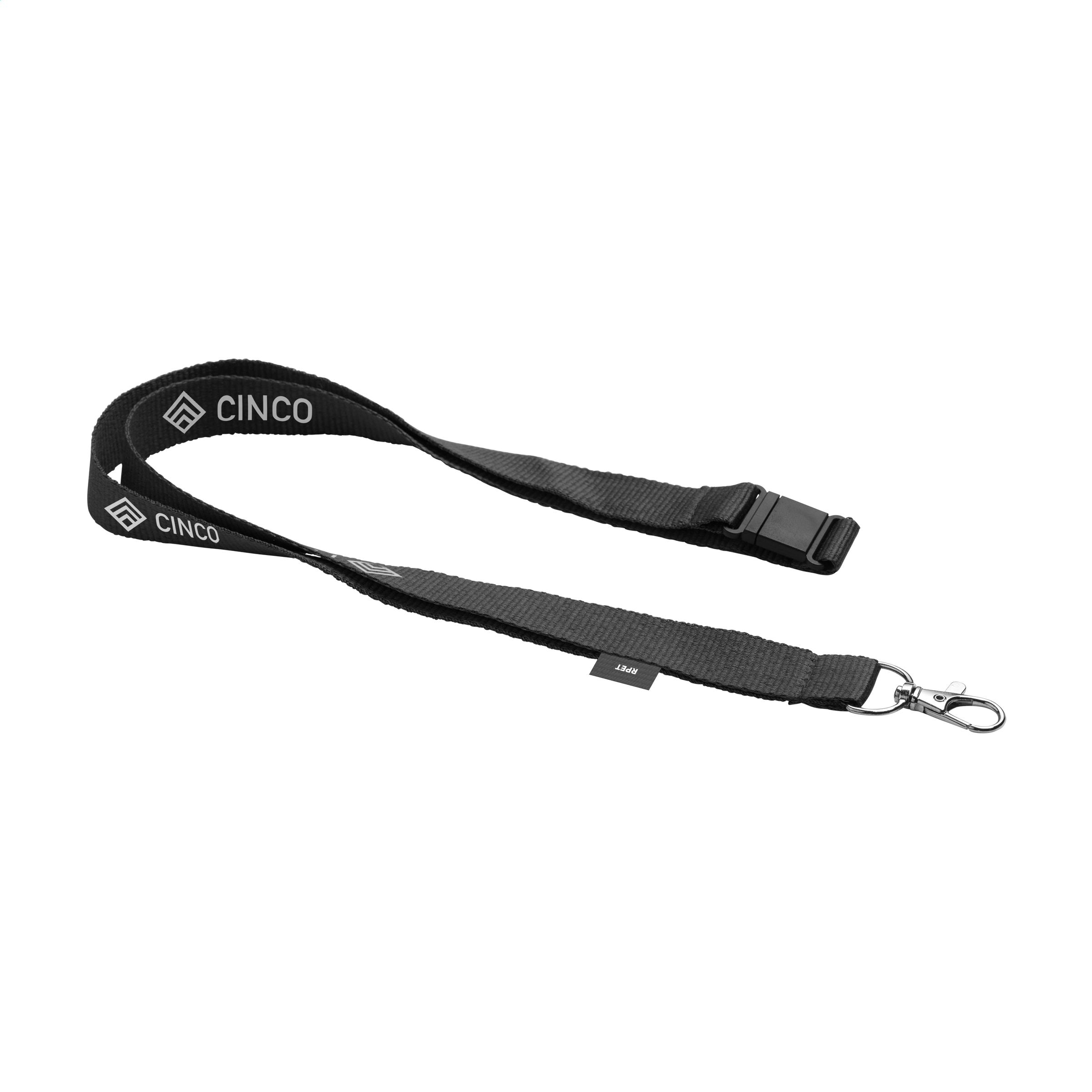 Lanyard Safety  RPET 2 cm Schlüsselband - Schwarz