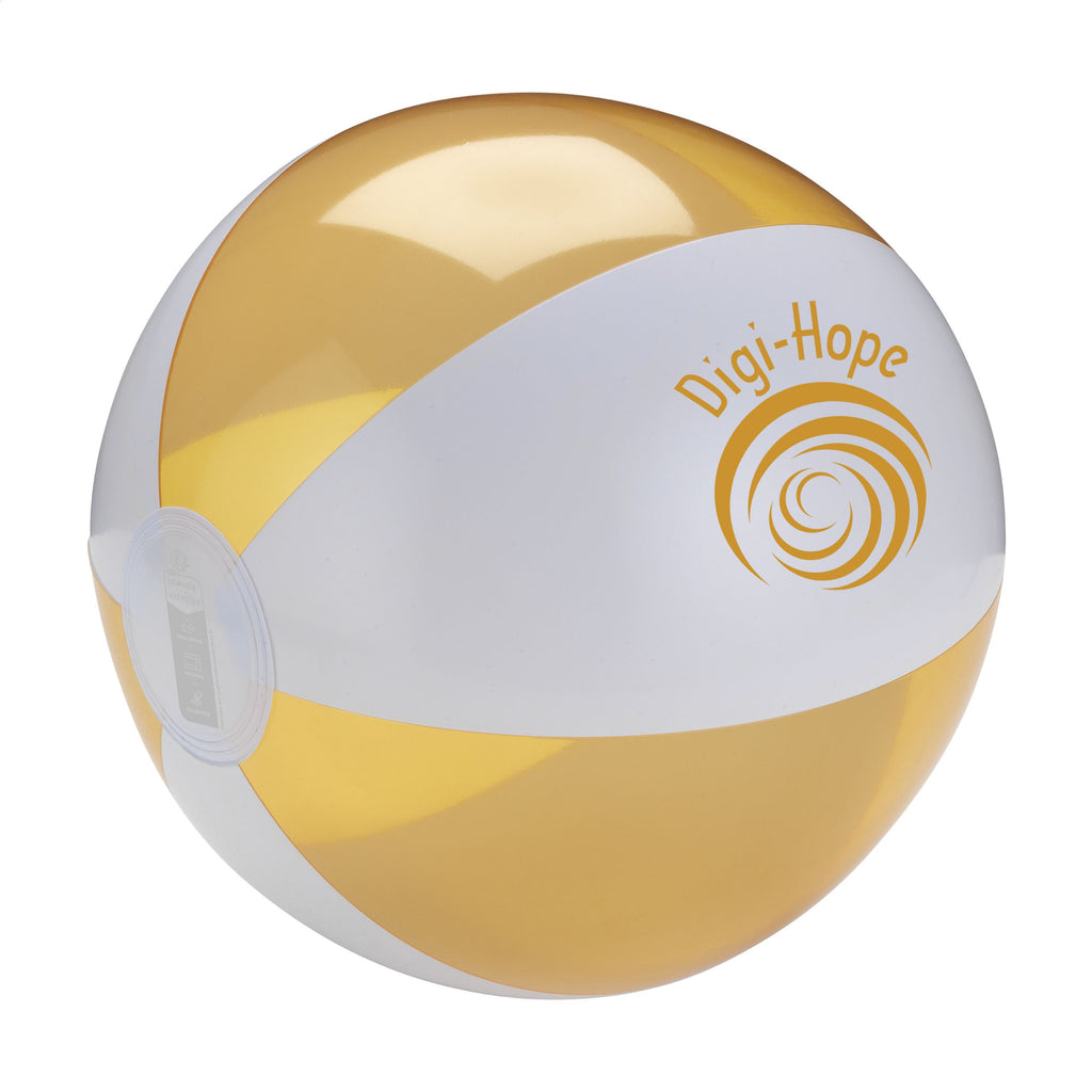 BeachBall Ø 24 cm - Weiß/Orange - Produktbild der Firmengeschenke Kollektion