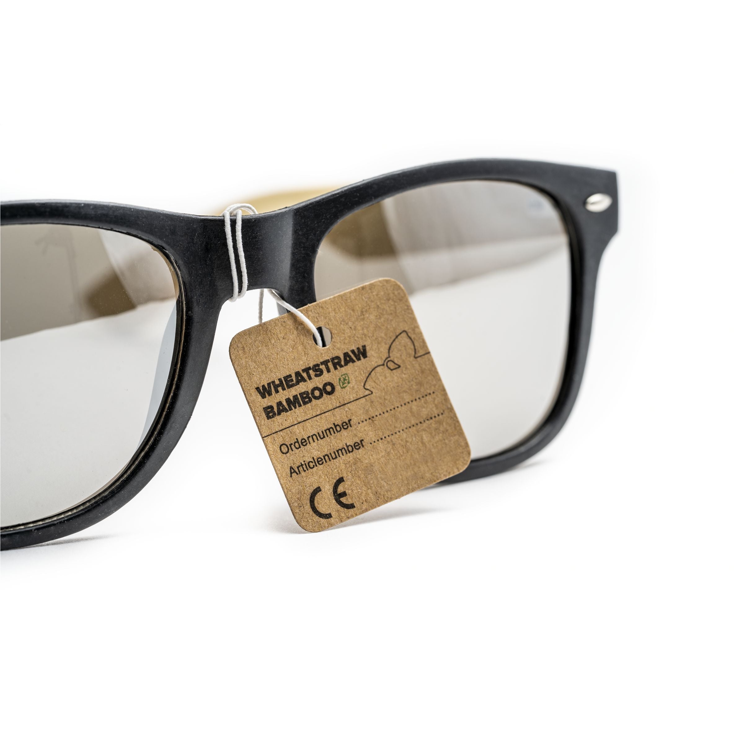 Malibu Eco-Mix Sonnenbrille aus Weizenstroh - Schwarz