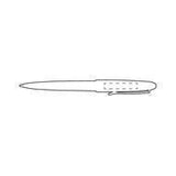 Bild der Druckfläche von Tampondruck links neben dem Clip in Gold oder Silber 35 x 6 mm 3328
