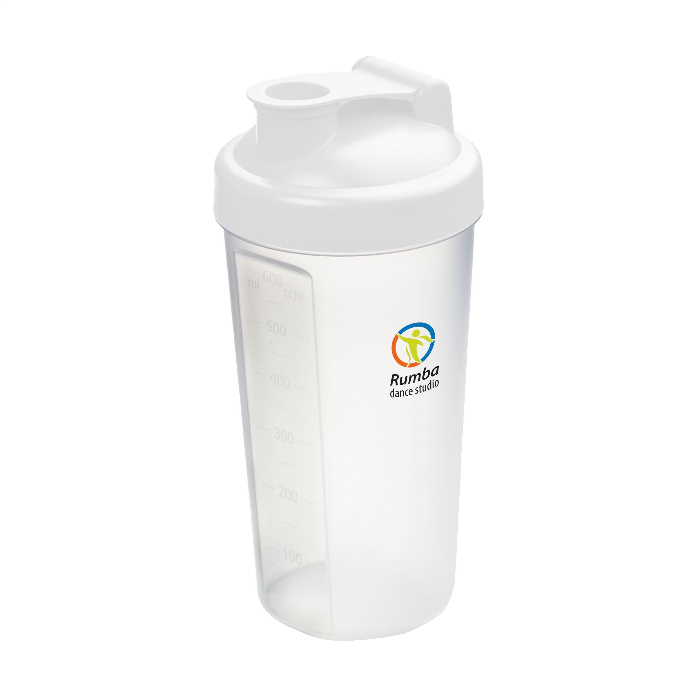 Shaker Protein 600 ml Proteinshaker Trinkbecher - Weiß