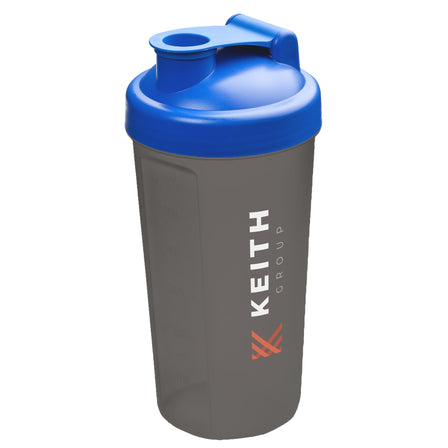Shaker Protein 600 ml Proteinshaker Trinkbecher - Blau/grau