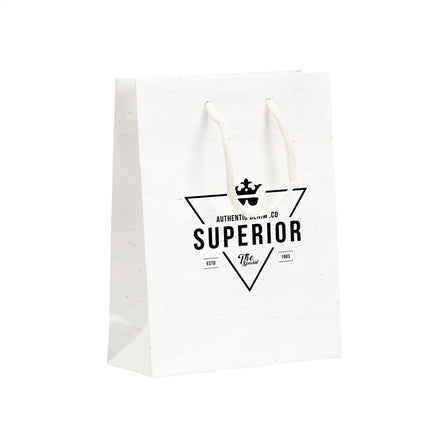 Leaf It Bag recycelt mit Strohfasern (180 g/m²) S - Weiß