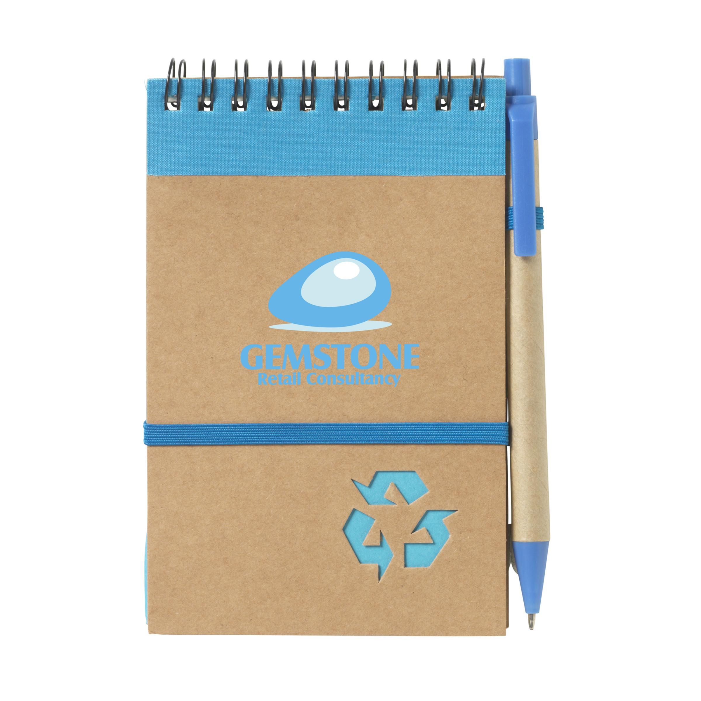 RecycleNote-M Notizbuch - Blau