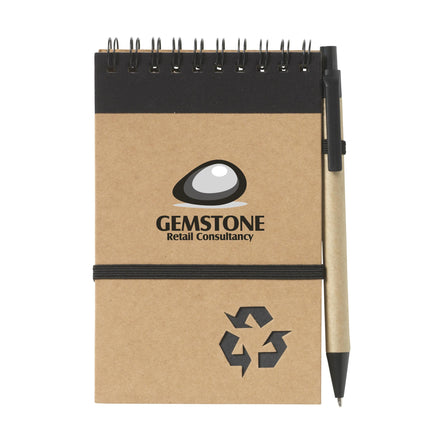 RecycleNote-M Notizbuch - Schwarz