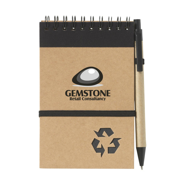 RecycleNote-M Notizbuch - Schwarz